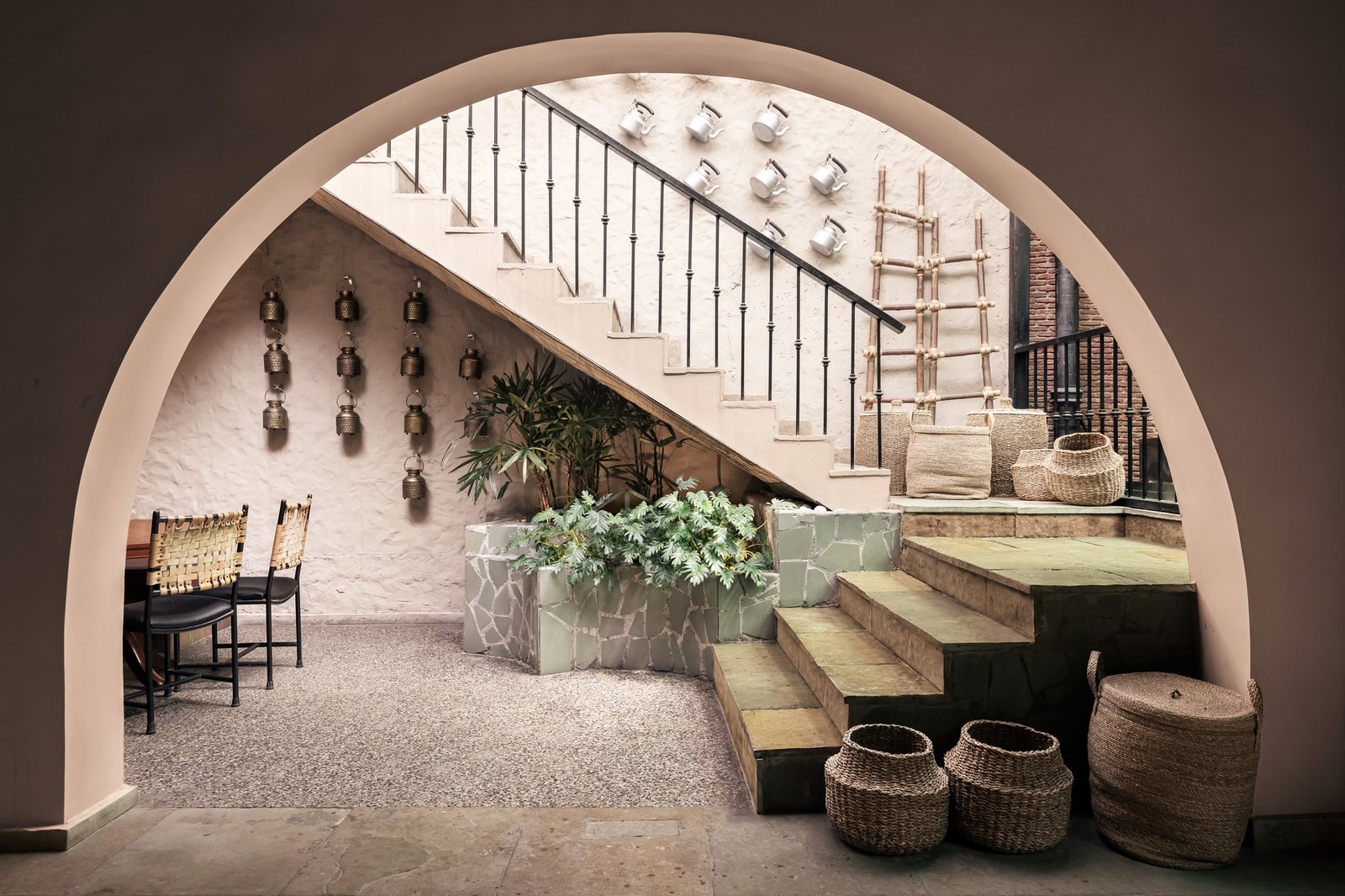 Commercial interior design — restaurant and café space with handcrafted warmth