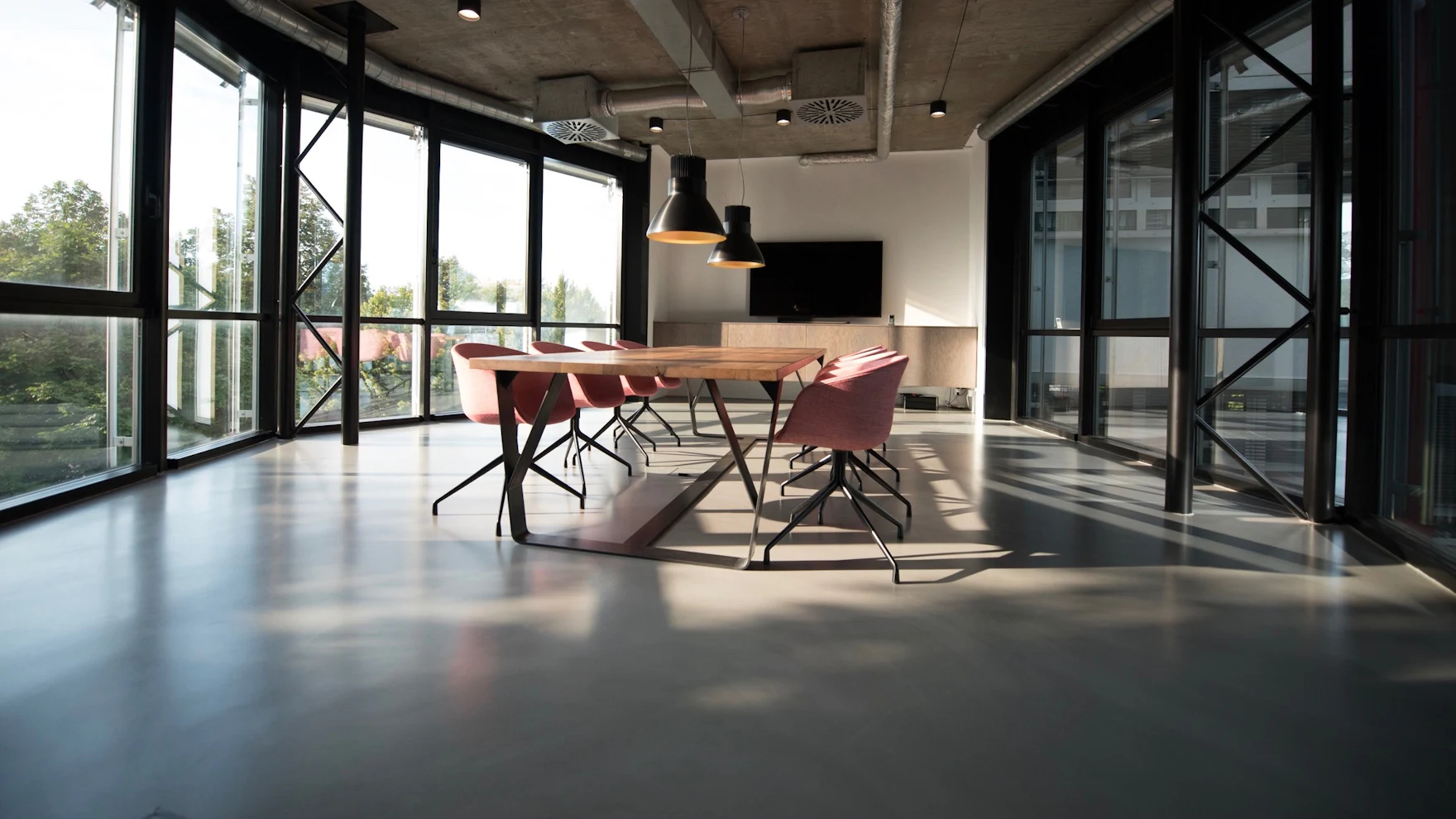 Commercial interior design — corporate boardroom and meeting room